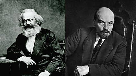 Karl Marx and Vladimir Lenin Portraits